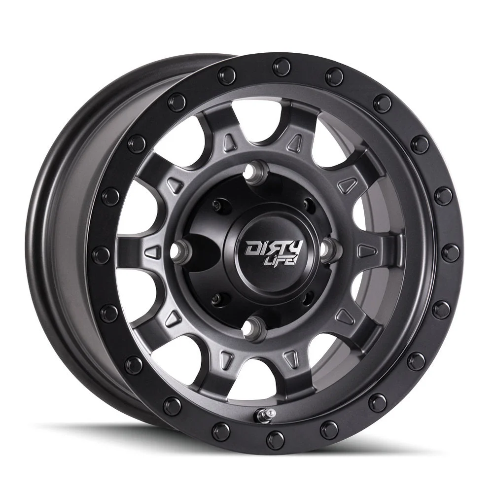 Dirty Life Roadkill Wheel – Matte Gunmetal, Black Lip