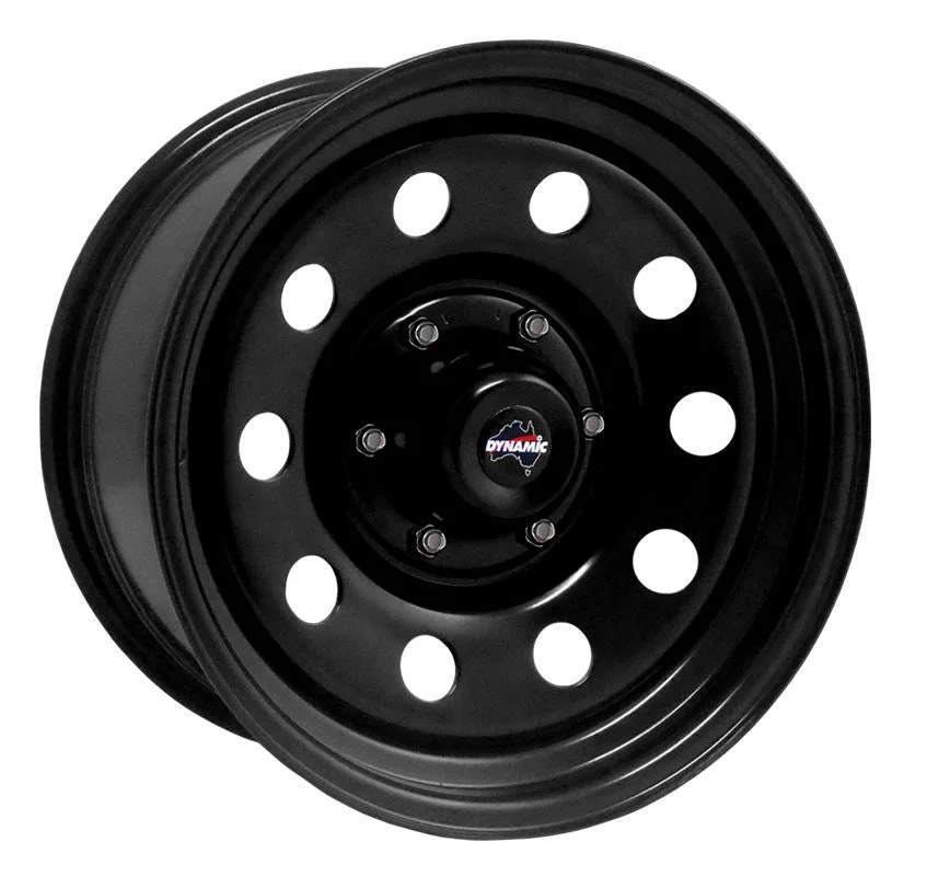 Dynamic Round Hole Steel Wheel – Black